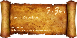 Faur Zsombor névjegykártya