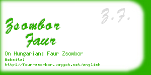 zsombor faur business card